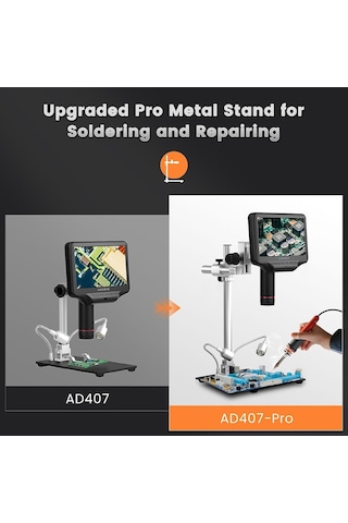 Andonstar Ad407 Pro 7 Inc Ekran 3d Hdmı Lehimleme Dijital Mikroskop