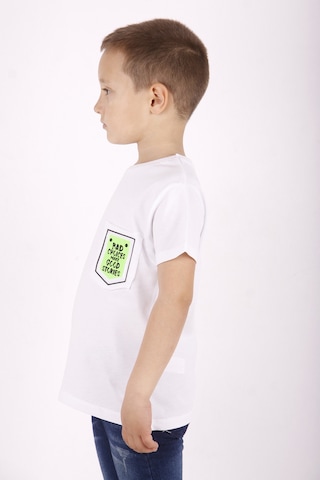 Toontoy Kids Toontoy Erkek Çocuk Cep Armalı Tişört Beyaz
