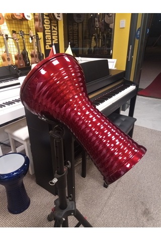 Darbuka Döküm Kaliteli Kırmızı - Akort Ayarlı Taşıma Çantası+metod
