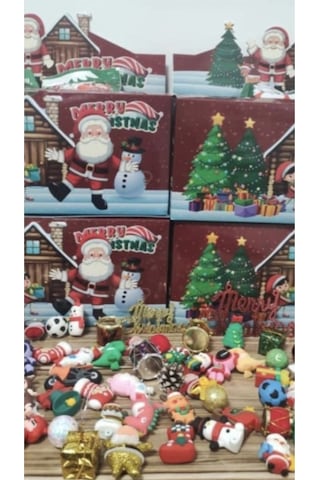 Yeni Yıl Yilbasi Noel Temalı Figürlü Supriz Paket 25 Adet