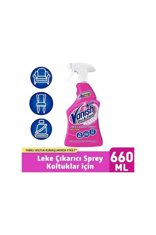 Vanish Kosla Oxi Action Zorlu Lekeler için Leke Çıkarıcı Pratik Sprey Koltuk 660 ML