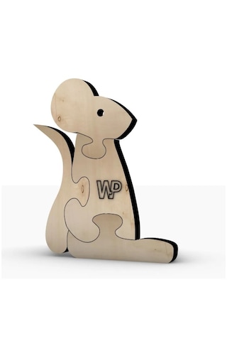 Masif Ahşap Puzzle Çocuklar İçin Boyanabilir Fare Boya Setli