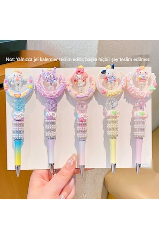 Karikatür Kuromi Melody Kt Kedi Pacha Köpek Büyük Kulaklı Köpek 0.5mm Jel Kalem