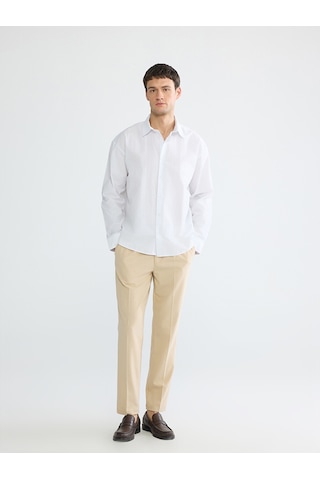 Lcw Vision Beyaz Regular Fit Poplin Erkek Basic Gömlek