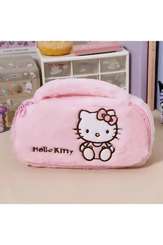 Sanrio Kuromi My Melody Hello Kitty Pochacco Kalem Kutu Pembe Makyaj Çantası Pembe