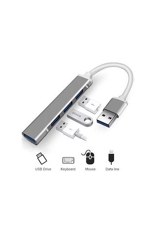 Usb 3.0 To 4 Port Usb 3.0 Çoklayıcı Hub Çevirici Adaptör / Slim M