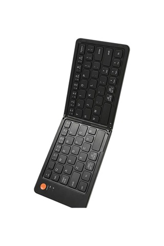 Katlanabilir Klavye Şarj Edilebilir Kablosuz Mini Klavye Çanta Boy Portatif Tasarım Pc Telefon
