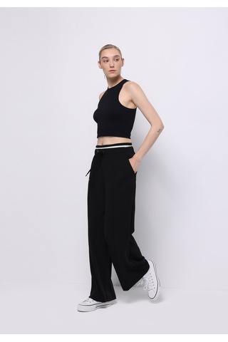 Colin's Colins Regular Fit Yüksel Bel Geniş Paça Kadın Siyah Pantolon Cl1075595 Q1.v1 Blk Siyah