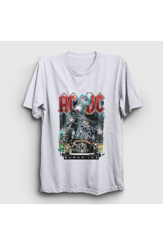 Presmono Unisex Black Ice Train Ac/dc T-shirt Beyaz Presmono Unisex Black Ice Train Ac/dc T-shirt Beyaz