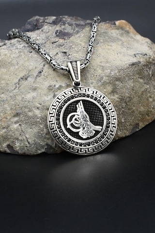 Osmanlı Tuğralı Grek Desenli 925 Ayar Gümüş Kral Zincir 2mm 902416 Gümüş