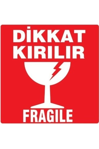 Zebra Dikkat Kırılır Etiketi 100 100 500 Lü Adet