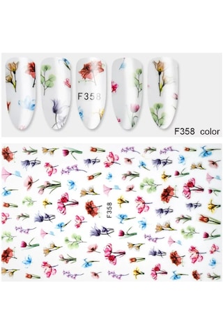3D Yapışkan Tırnak Dövme Tırnak Sticker Nail Art F358