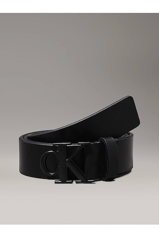 Calvin Klein Round Mono Plaque Lthr Belt 35mm Siyah