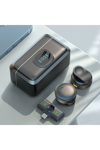 Plentiful Mıknatıslı Kablosuz Yaka Mikrofonu Çift Mikrofon