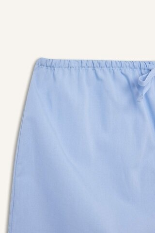 Defacto Fall İn Love Çizgili Kısa Boy Poplin 2li Şort Alt E2458ax24aube757 Mavi