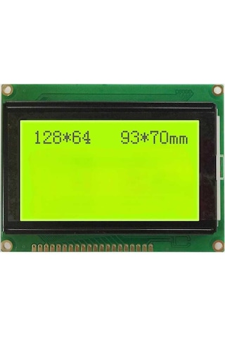 Robotistan 128x64 Grafik Lcd, Yeşil Üzerine Siyah