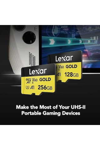 Lexar 256 GB Profesyonel GOLD UHS-II MicroSDXC Hafıza Kartı
