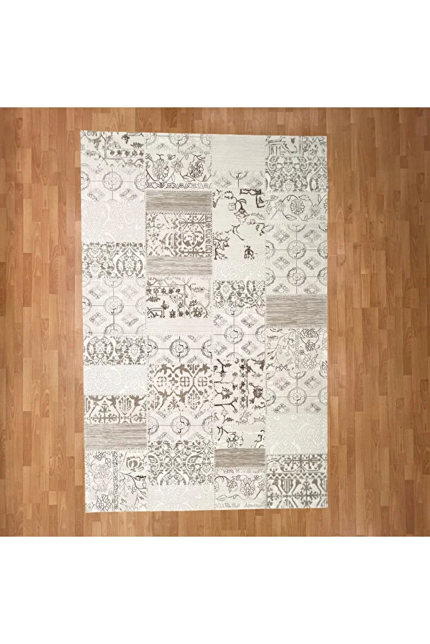 Mevlana Bazaar Patchwork 200 X 300 Bambu Yün Halı 1bej
