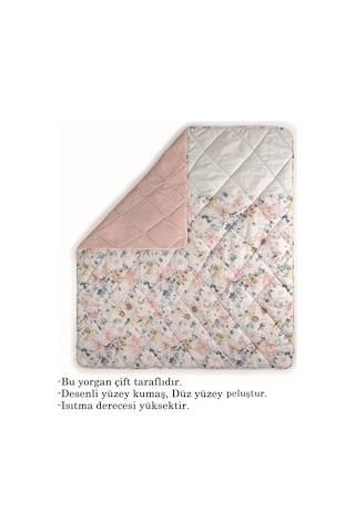 Cotton Box Velvet-dalya Pudra-tek Kiş,yorgan Çift Taraflı 55x215