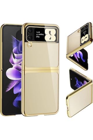 Samsung Galaxy Uyumlu Z Flip 4 Kılıf Şeffaf Kıpta Kapak