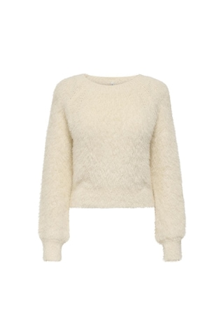 Only Onllulu Ls Rıb Short O-neck Cc Knt Beyaz