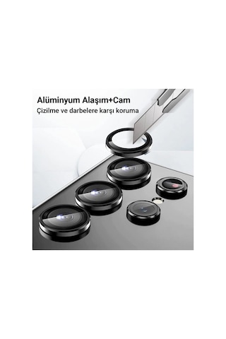 Samsung Galaxy A34 5g Valdez Metal Kamera Lens Darbeye Dayanıklı Tam Uyumlu - Gümüş