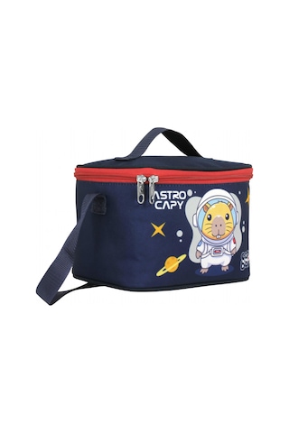 Capybara Erkek Çocuk Isı Yalıtımlı Astronot Beslenme Çantası - Lacivert - Kırmızı - 5228 Çok Renkli