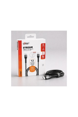 Type-c Type-c Hızlı Şarj Kablosu Pd 60w 3a 1.2m - Alüminyum Kasa Ultra Dayanıklı Akıllı Çipli Siyah