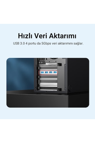 Veggieg Pcı-e Express 4 Portlu Usb 3.0 Hub Çoklayıcı Kart