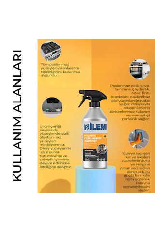 Nilem Profesyonel Paslanmaz Çelik Ve Ankastre Temizleyici 750 ML