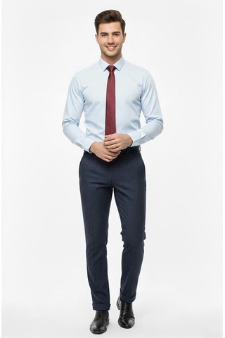 Presto Erkek Slimfit Armürlü Pantolon Lacivert 3193-250 Lacivert