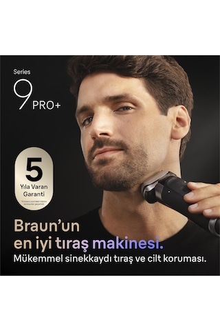 Braun Series 9 Pro+ Elektrikli Tıraş Makinesi, Islak Ve Kuru, Smartcare Merkezi, 9675cc 1 Saat