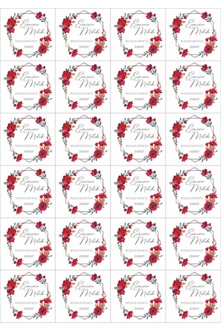 Kına&nikah&sünnet&mevlüt Hediyelik Etiketi 144 Adet Kuruyemiş V