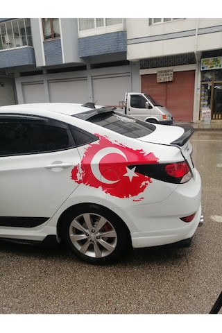 Ay Yıldız Sticker Türk Bayrağı Sticker Araba Sticker Kırmızı Kırmızı
