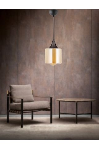 Tt029-1-Sy-Bal Tt Aydınlatma Mat Siyah - Bal Tekli Avize