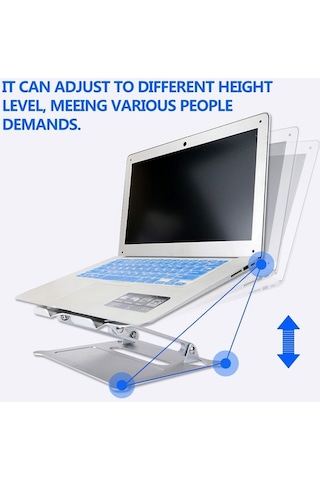 Pazly Alüminyum Dizüstü Bilgisayar Standı Toptan, Katlanabilir Bilgisayar Destek, Boyun Omurga Koruyucu Stand