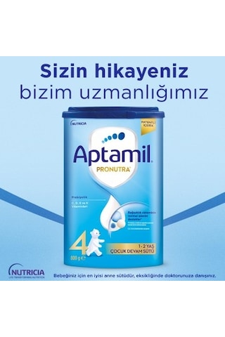 350 Ml Prebiyotikli Çocuk Devam Sütü, Aptamil Kalitesinde