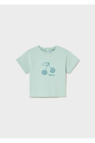Kız Bebek Cherie Desenli Tişört 105 Mint