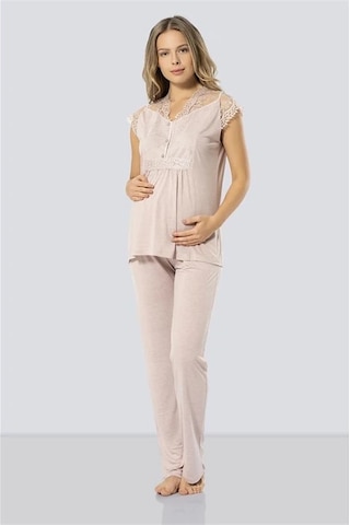 Türen 3294 Lohusa Pijama Takımı - Pudra