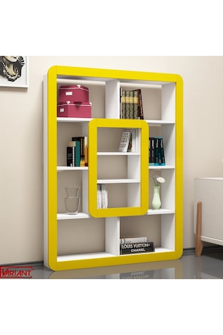 Variant Variant Orkide Kitaplık,Raf (Beyaz-Sarı)