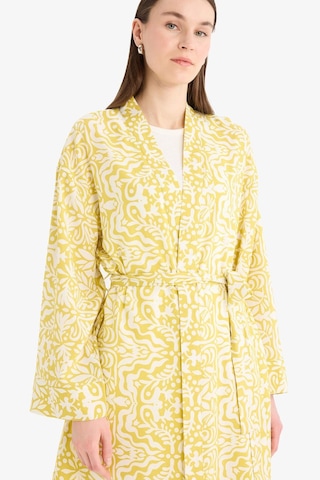 Defacto Relax Fit Bisiklet Yaka Desenli Viskon Kimono E7262ax25smgn734 Yeşil