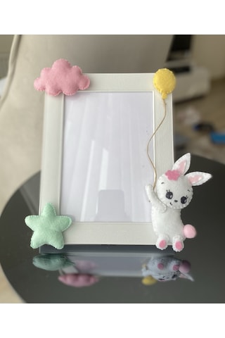 Çocuk Odası Çerçeve Tavşan Pembe Mint