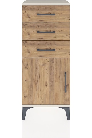 Arges Komodin Tek Raflı 3 Çekmeceli Tek Kapaklı 44x30x106 Aytaşı-çam Aytası