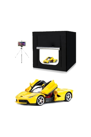 Deyatech 80 x 80 CM Katlanabilir Ledli Pro Ürün Çekim Çadırı