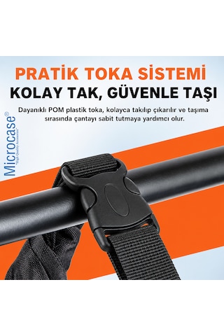 Microcase Bisiklet Scooter Kask Geniş Taşıma Çantası Kask Kılıfı 65x65 Cm 2 Adet Al5615 Siyah