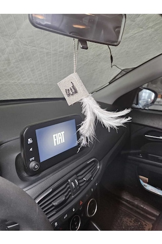 Gümüş Kuran Kerim Siyah Yazılı Beyaz Tüylü