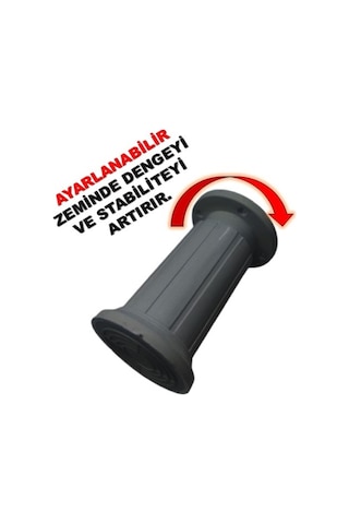 Jumbo Mobilya Ayağı 10 Cm - Koltuk, Kanepe, Dolap Ve Baza İçin, Ayarlanabilir, 4 Adet Siyah