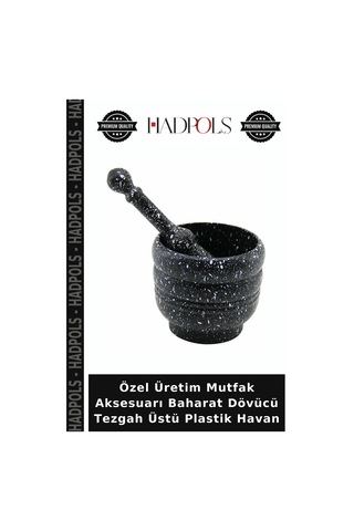 Özel Üretim Mutfak Aksesuarı Baharat Dövücü Tezgah Üstü Plastik Havan