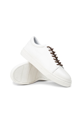 Deery Erkek Hakiki Deri Beyaz Sneaker Ayakkabı - 02004mbyzc01 Beyaz