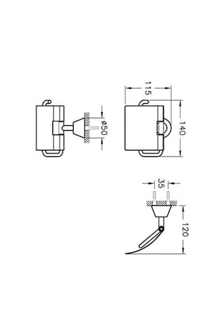 VitrA Matrix Kapaklı Tuvalet Kağıtlığı Krom A44580
